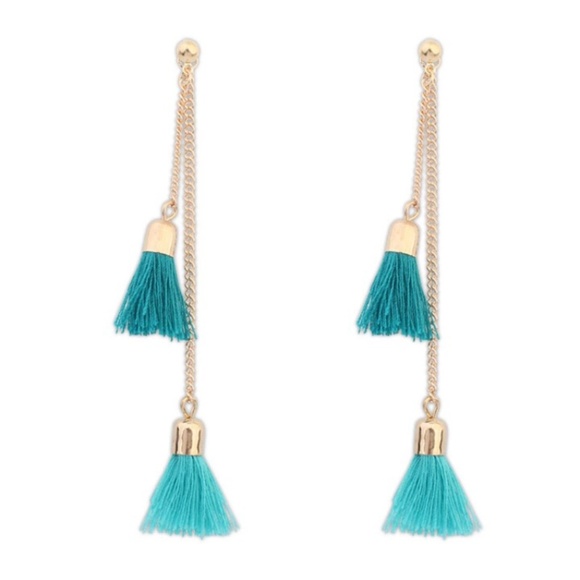 Double Tassel Earrings - Picture 7 of 8